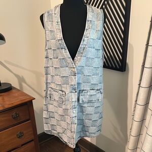 BiBi Light Blue Denim Tunic Vest